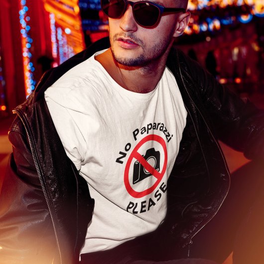 Geen Paparazzi alsjeblieft - bijna beroemd T-shirt