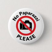 Geen Paparazzi alsjeblieft - geen foto's Ronde Button 5,7 Cm (Voorkant)