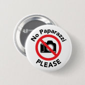 Geen Paparazzi alsjeblieft - geen foto's Ronde Button 5,7 Cm (Voorkant /achterkant)