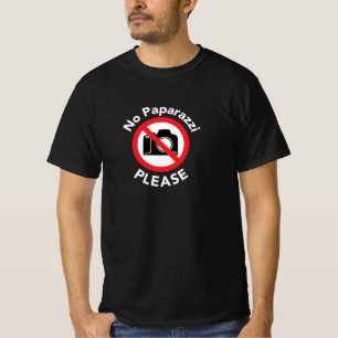 Geen Paparazzi Alstublieft - T-shirt Zonder Fotogr