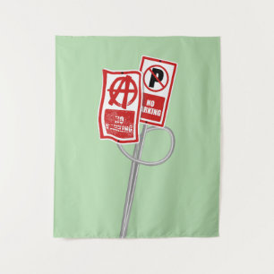Geen parkeeranarchie bord wandkleed