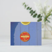 Geen Parkeerbare Franse bordblauwe deur Briefkaart (Staand voorkant)