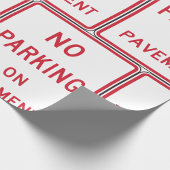 Geen parkeergelegenheid op het waarschuwingsbord v cadeaupapier