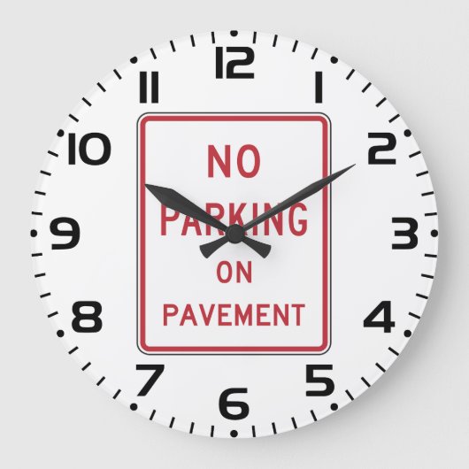 Geen parkeergelegenheid op het waarschuwingsbord v grote klok (Voorkant)