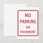 Geen parkeergelegenheid op het waarschuwingsbord v kaart (Voorkant / Achterkant)