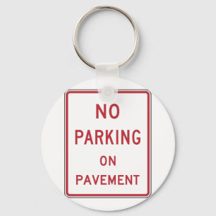 Geen parkeergelegenheid op het waarschuwingsbord v sleutelhanger