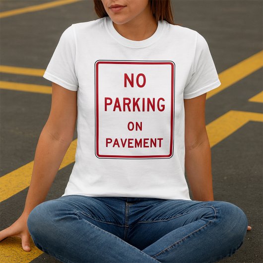 Geen parkeergelegenheid op het waarschuwingsbord v t-shirt