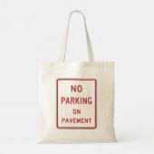 Geen parkeergelegenheid op het waarschuwingsbord v tote bag (Achterkant)