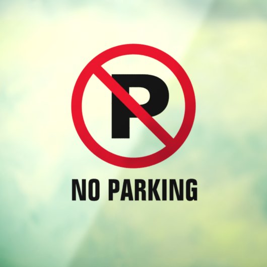 Geen parkeerrood P-teken transparante venstervergr Raamsticker (Vel 3)