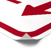 Geen parkeerteken op de weg poster (Hoek)