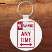 Geen parkeerteken op de weg sleutelhanger (Voorkant)