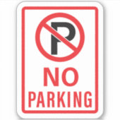 Geen parkeerteken sticker (Voorkant)