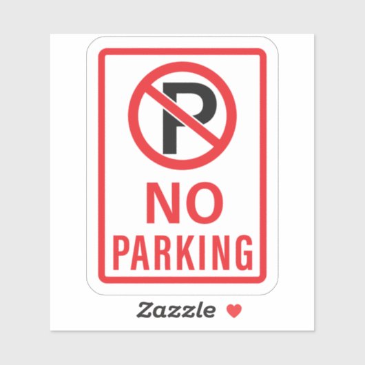 Geen parkeerteken sticker (Vel)