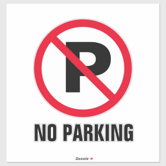 Geen parkeerverbod voor het parkeren van het rode  sticker (Vel)