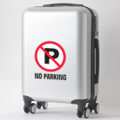Geen parkeerverbod voor het parkeren van het rode  sticker (Koffer)