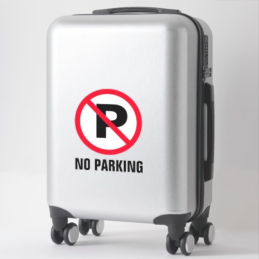 Geen parkeerverbod voor het parkeren van het rode  sticker (Koffer)