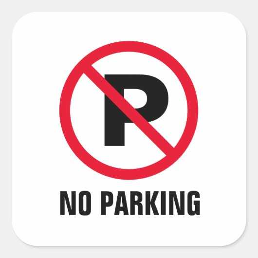 Geen parkeerverbod voor stickers voor parkeren (Voorkant)
