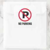 Geen parkeerverbod voor stickers voor parkeren (Tas)