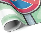 Geen parkeerwegbord rood blauw verkeerssymbool cadeaupapier (Rol Hoek)