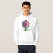 Geen parkeerwegbord rood blauw verkeerssymbool hoodie (Voorkant volledig)