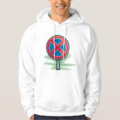 Geen parkeerwegbord rood blauw verkeerssymbool hoodie (Voorkant)