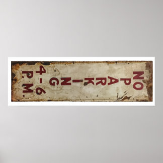 geen parkeren 4-6 uur poster