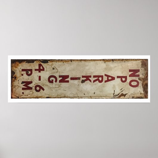 geen parkeren 4-6 uur poster (Voorkant)