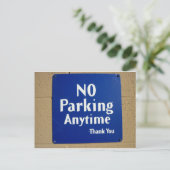 Geen parkeren bedankt briefkaart (Staand voorkant)