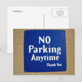 Geen parkeren bedankt briefkaart (Voorkant / Achterkant)