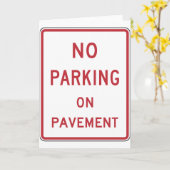 Geen Parkeren op de Wenskaarten van het Teken van Kaart (Gele Bloem)