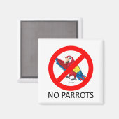 GEEN PARROTS Fridge Magnet (Voorkant / Achterkant)