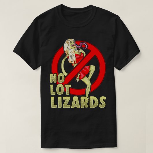 Geen partij lizards Mannen vrachtwagenchauffeur Pa T-shirt (Design voorkant)