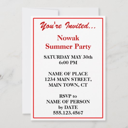 Geen partij tot de Poolse uitnodiging van Kielbasa (Achterkant)