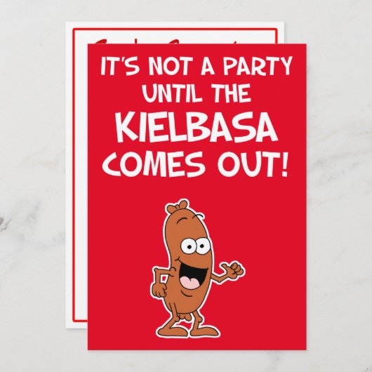 Geen partij tot de Poolse uitnodiging van Kielbasa (Voorkant / Achterkant)