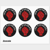 GEEN PASARAN RONDE STICKER (Vel)