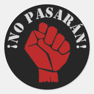 GEEN PASARAN RONDE STICKER