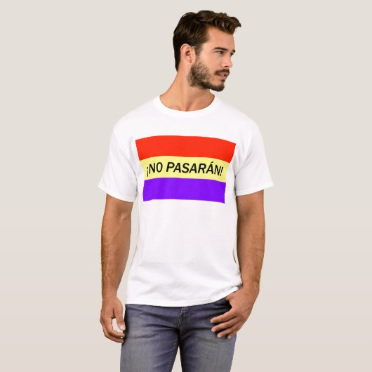 Geen pasarán. t-shirt (Voorkant volledig)