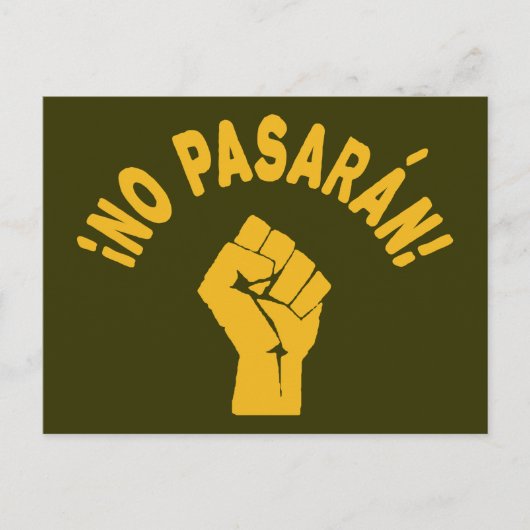 Geen Pasaran - zij gaan niet over Briefkaart (Voorkant)