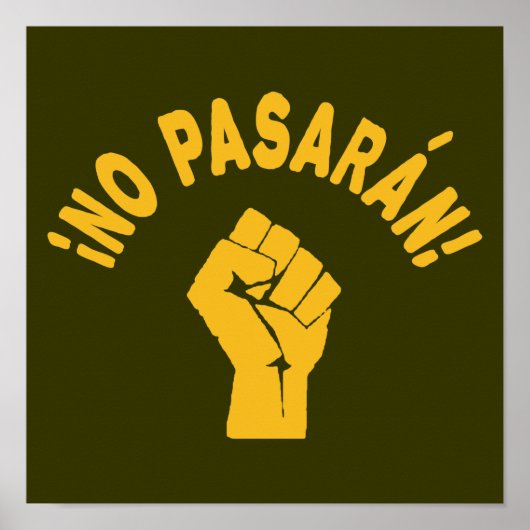 Geen Pasaran - zij gaan niet over Poster (Voorkant)