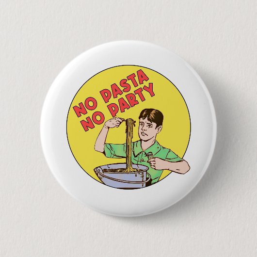 Geen pasta Geen partij Ronde Button 5,7 Cm (Voorkant)