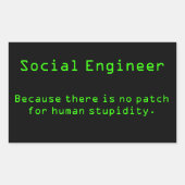 Geen patch rechthoekige sticker (Voorkant)