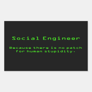 Geen patch rechthoekige sticker