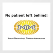 Geen patiënt achtergelaten achter het venster Stic Raamsticker (Vel)