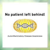 Geen patiënt achtergelaten achter het venster Stic Raamsticker (Vel 3)