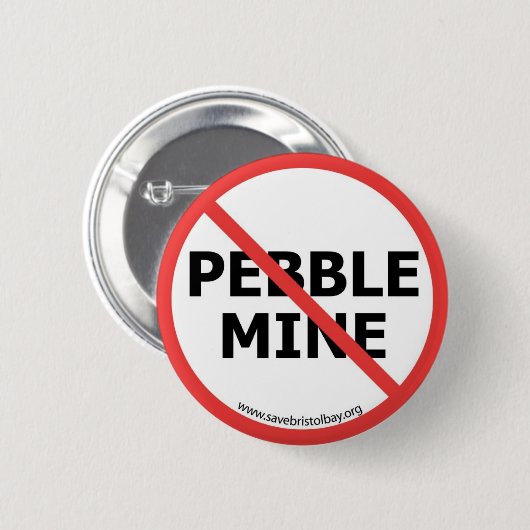 Geen Pebble Mine Button (Voorkant /achterkant)