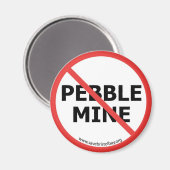 Geen Pebble Mine Magnet (Voorkant / Achterkant)