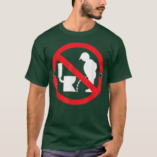Geen Peeing Lazy Halloween Costume Funny Pee Sign T-shirt