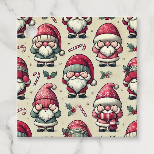 Geen Peeking Gnome Gift Labels (Voorkant)