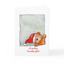 Geen Peeking kleindochter - Kerst Waterverf