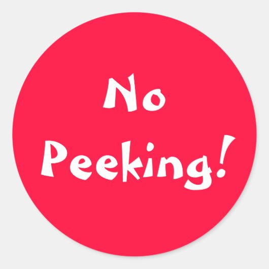 GEEN PEEKING! labels - stickers (Voorkant)